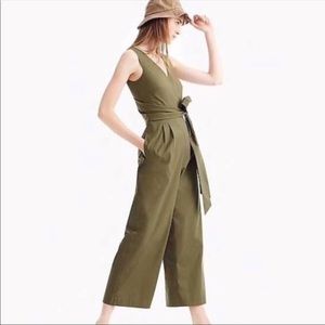 NWOT J. Crew Poplin Wrap Jumpsuit